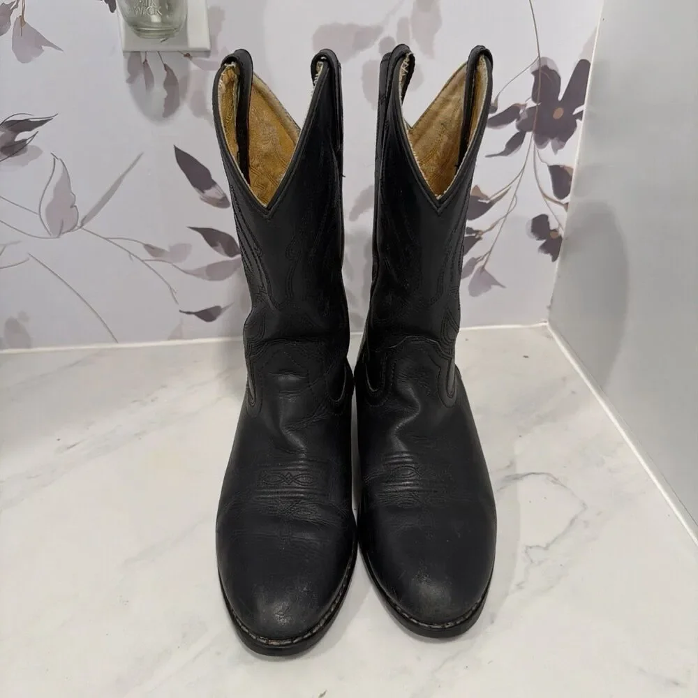 Smoky Mountain Boots Style 3032Y Black Leather Western Gorpcore Youth Size 6